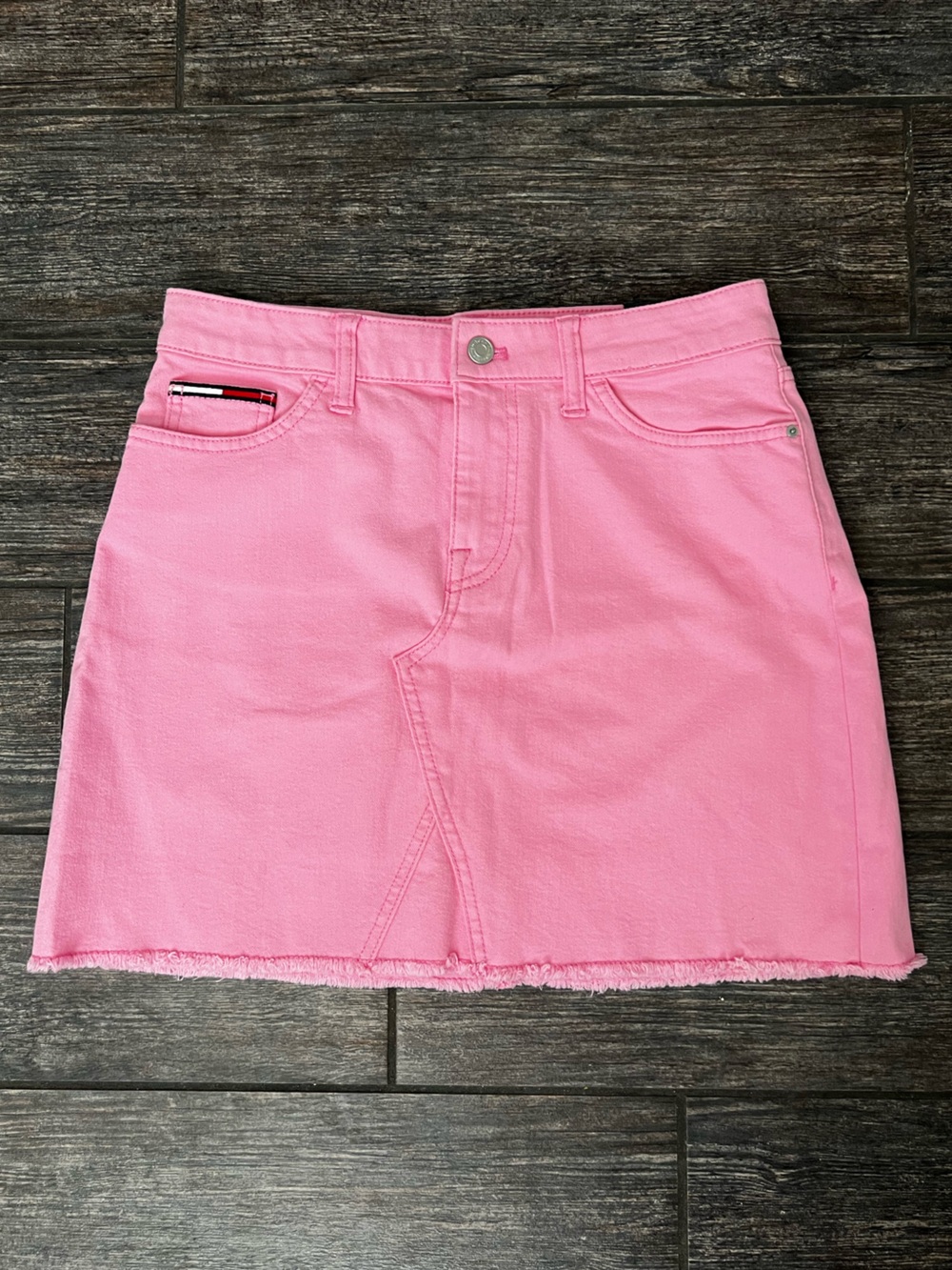 Tommy Hilfiger Pink Denim Skirt